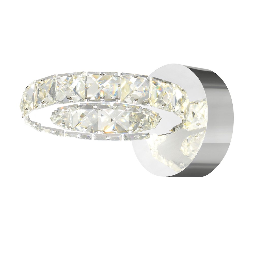 Ring LED Wall Sconce With Chrome Finish. Picture 2