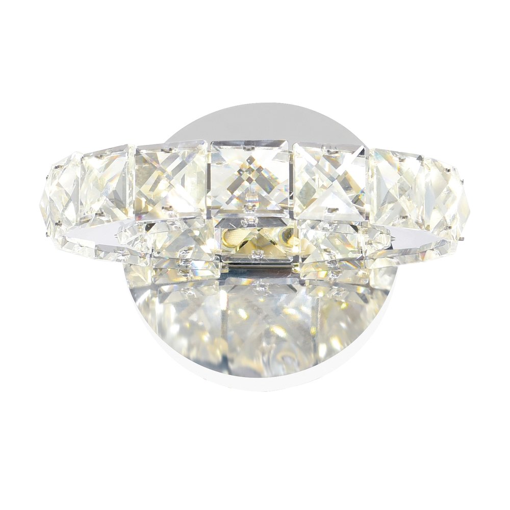 Ring LED Wall Sconce With Chrome Finish. Picture 4