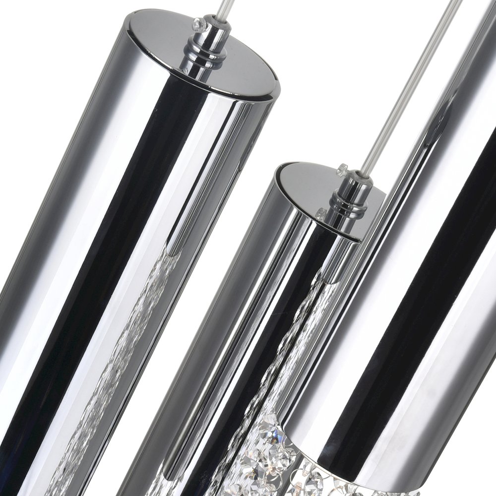 Extended 9 Light Multi Light Pendant With Chrome Finish. Picture 3
