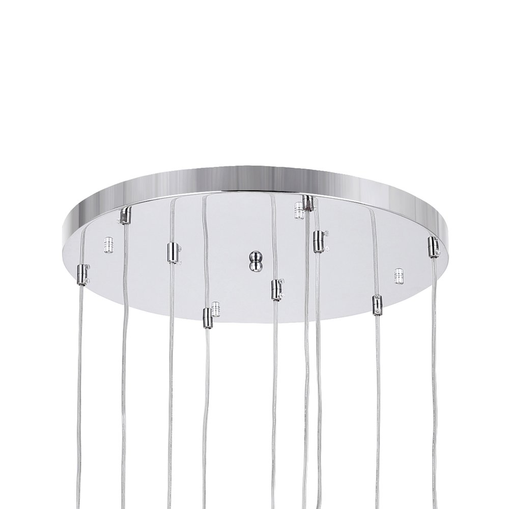 Extended 9 Light Multi Light Pendant With Chrome Finish. Picture 4