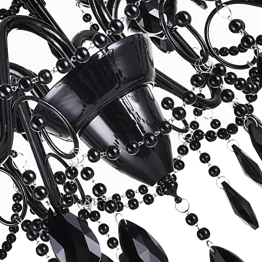 Keen 9 Light Up Chandelier With Black Finish. Picture 3