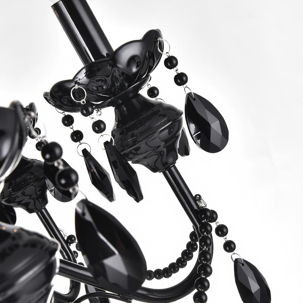 Keen 9 Light Up Chandelier With Black Finish. Picture 4