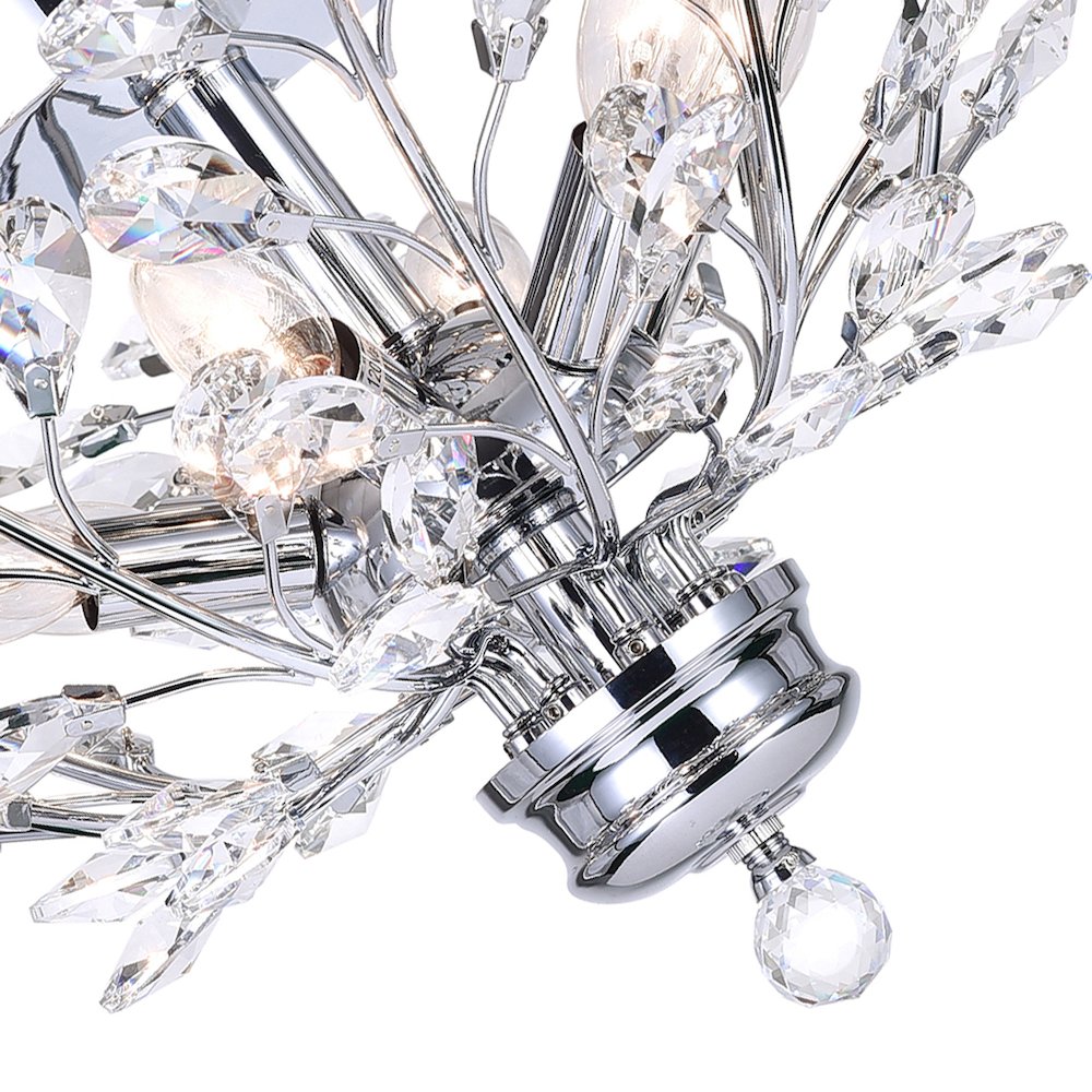 Ivy 6 Light Flush Mount With Chrome Finish. Picture 2