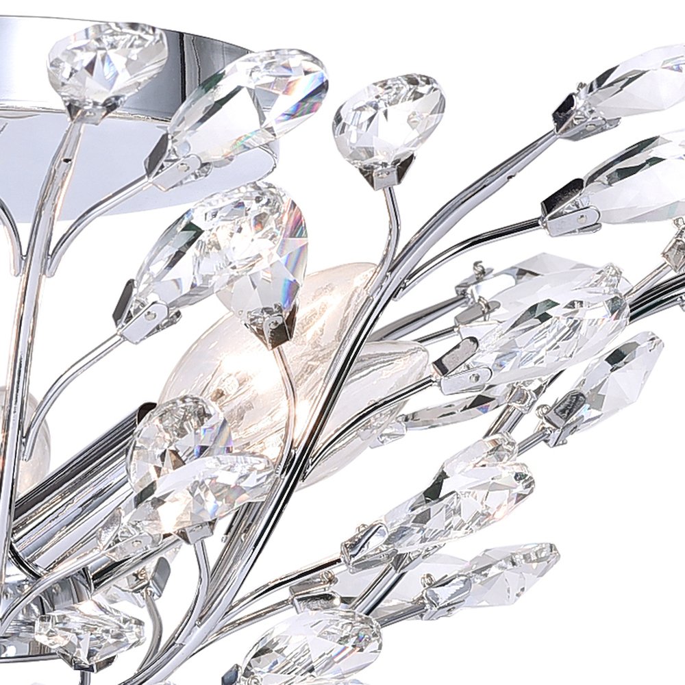 Ivy 6 Light Flush Mount With Chrome Finish. Picture 3
