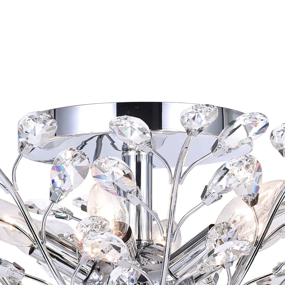 Ivy 6 Light Flush Mount With Chrome Finish. Picture 4