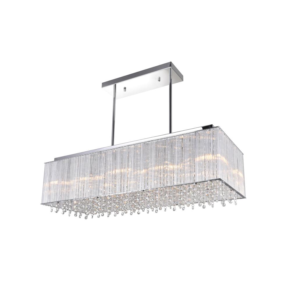 Spring Morning 10 Light Drum Shade Chandelier With Chrome Finish. Picture 1