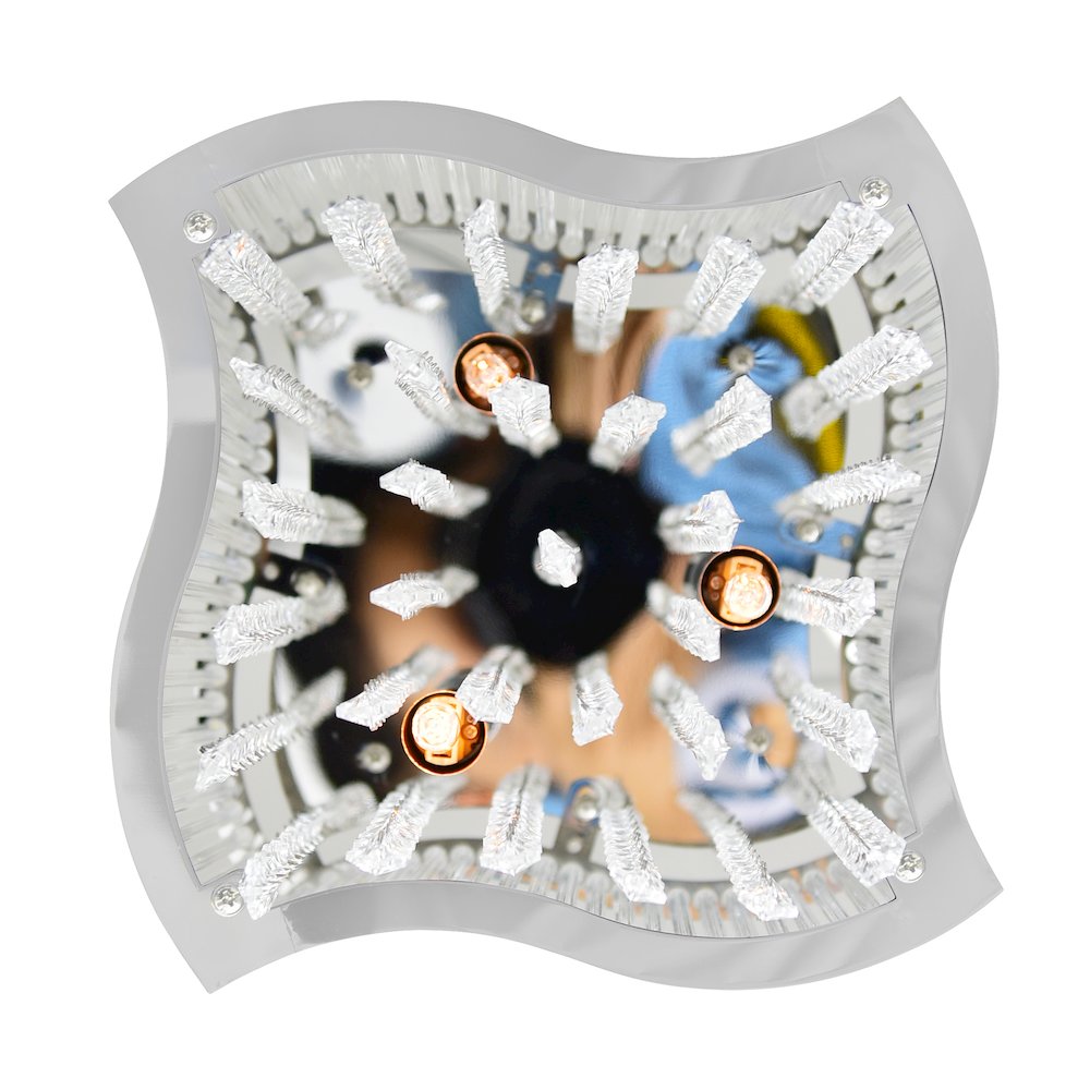 Elsa 3 Light Drum Shade Mini Pendant With Chrome Finish. Picture 4