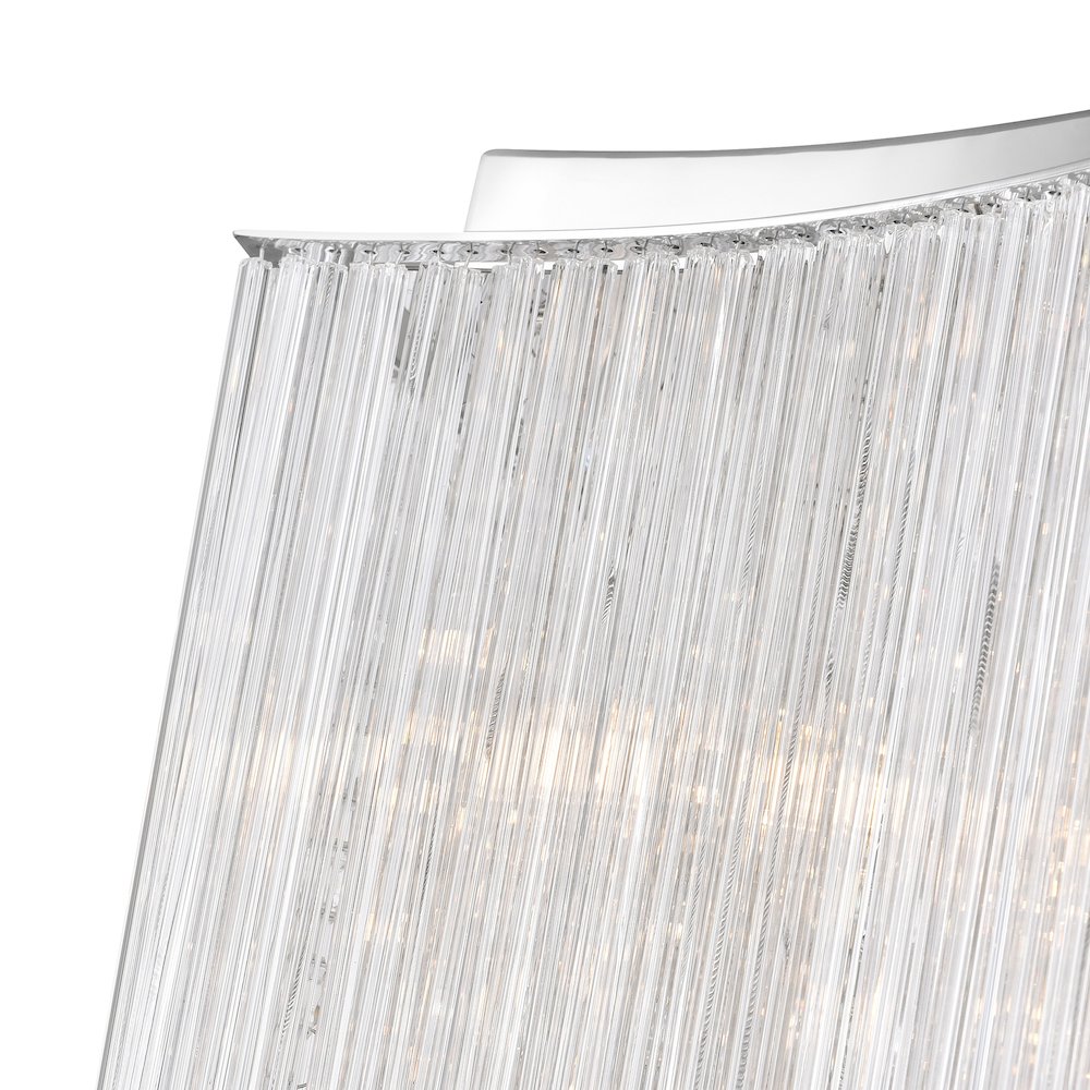 Elsa 10 Light Drum Shade Chandelier With Chrome Finish. Picture 3