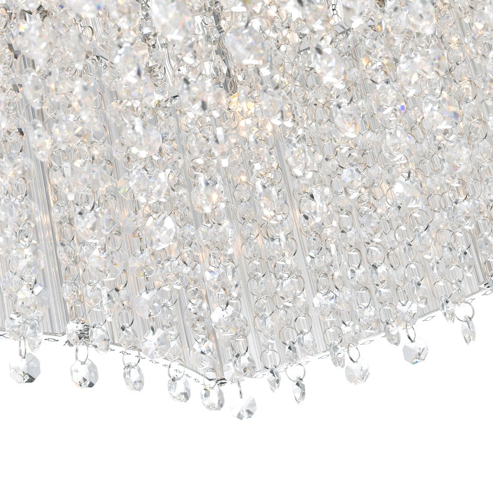 Elsa 10 Light Drum Shade Chandelier With Chrome Finish. Picture 4