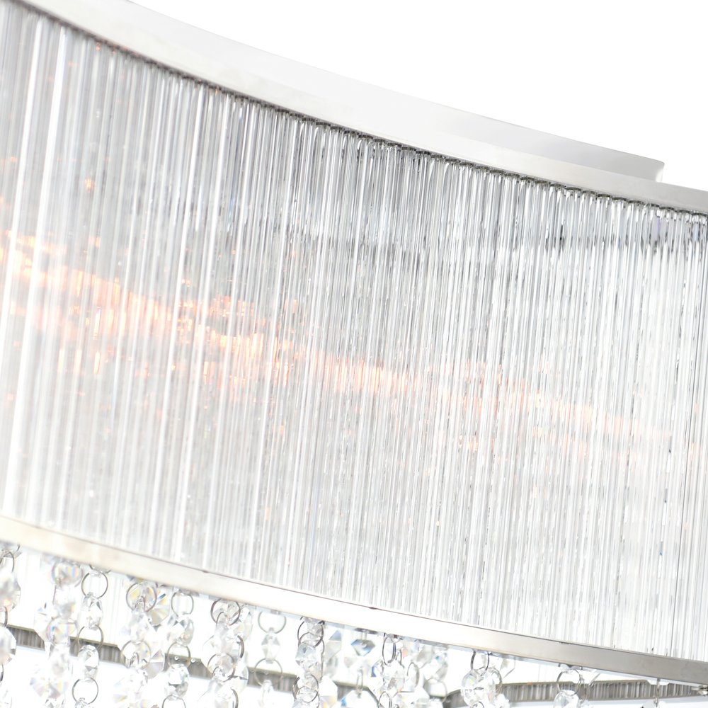 Elsa 6 Light Drum Shade Chandelier With Chrome Finish. Picture 5