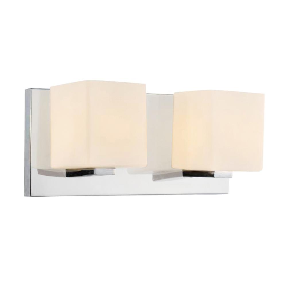 Cristini 2 Light Vanity Light With Satin Nickel Finish. Picture 1