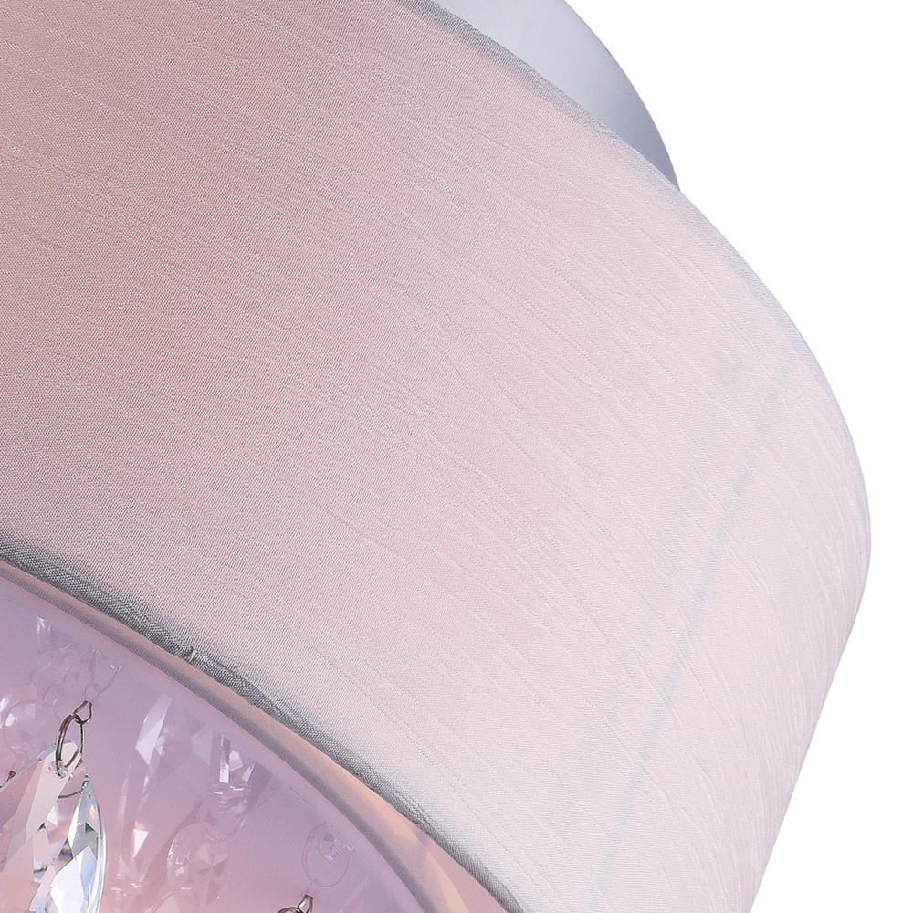 Dash 3 Light Drum Shade Flush Mount With Chrome Finish. Picture 2