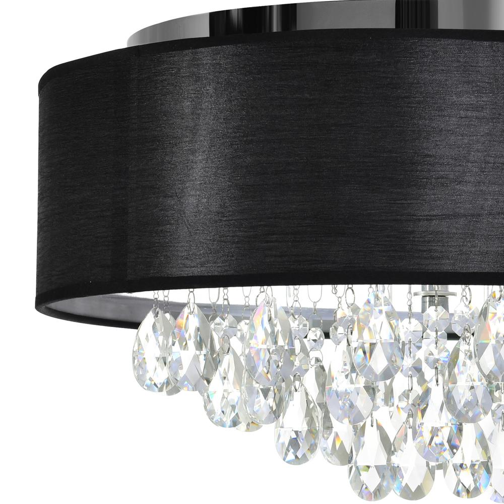 Dash 4 Light Drum Shade Flush Mount With Chrome Finish. Picture 2