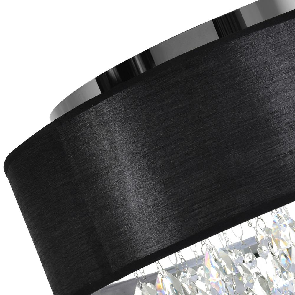 Dash 4 Light Drum Shade Flush Mount With Chrome Finish. Picture 3