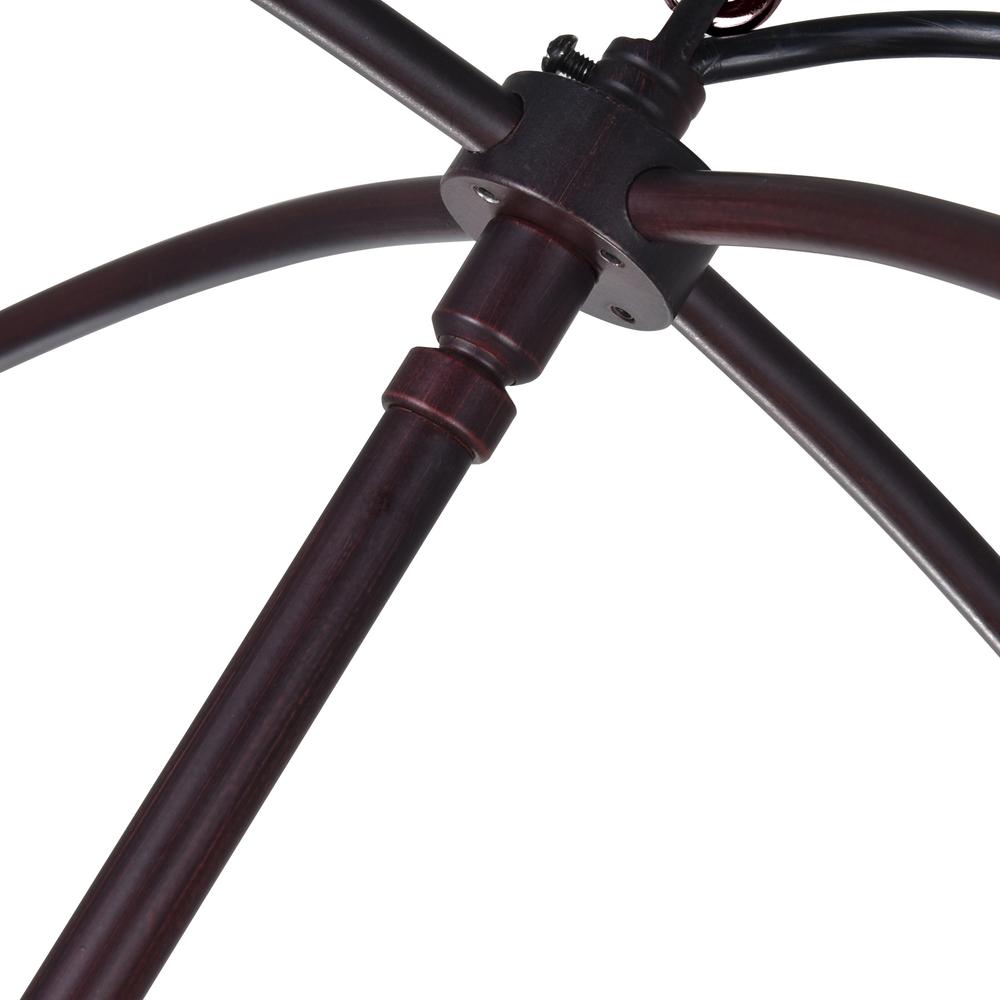 Arza 8 Light Up Chandelier With Brown Finish. Picture 5