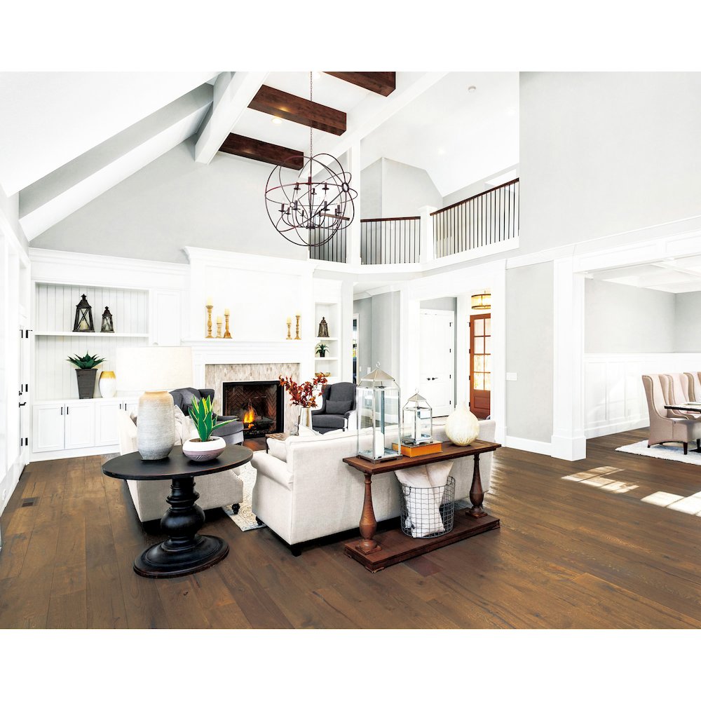 Arza 12 Light Up Chandelier With Brown Finish. Picture 6