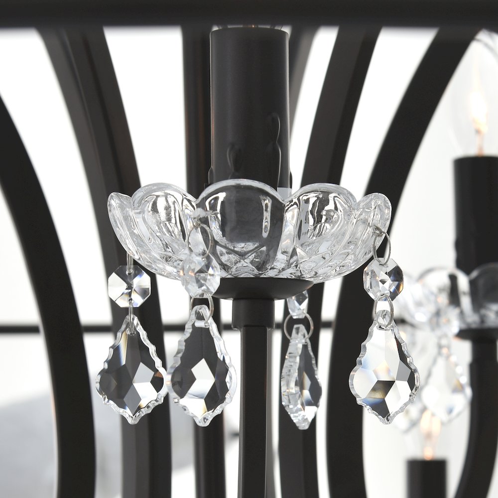 Campechia 9 Light Up Chandelier With Brown Finish. Picture 6