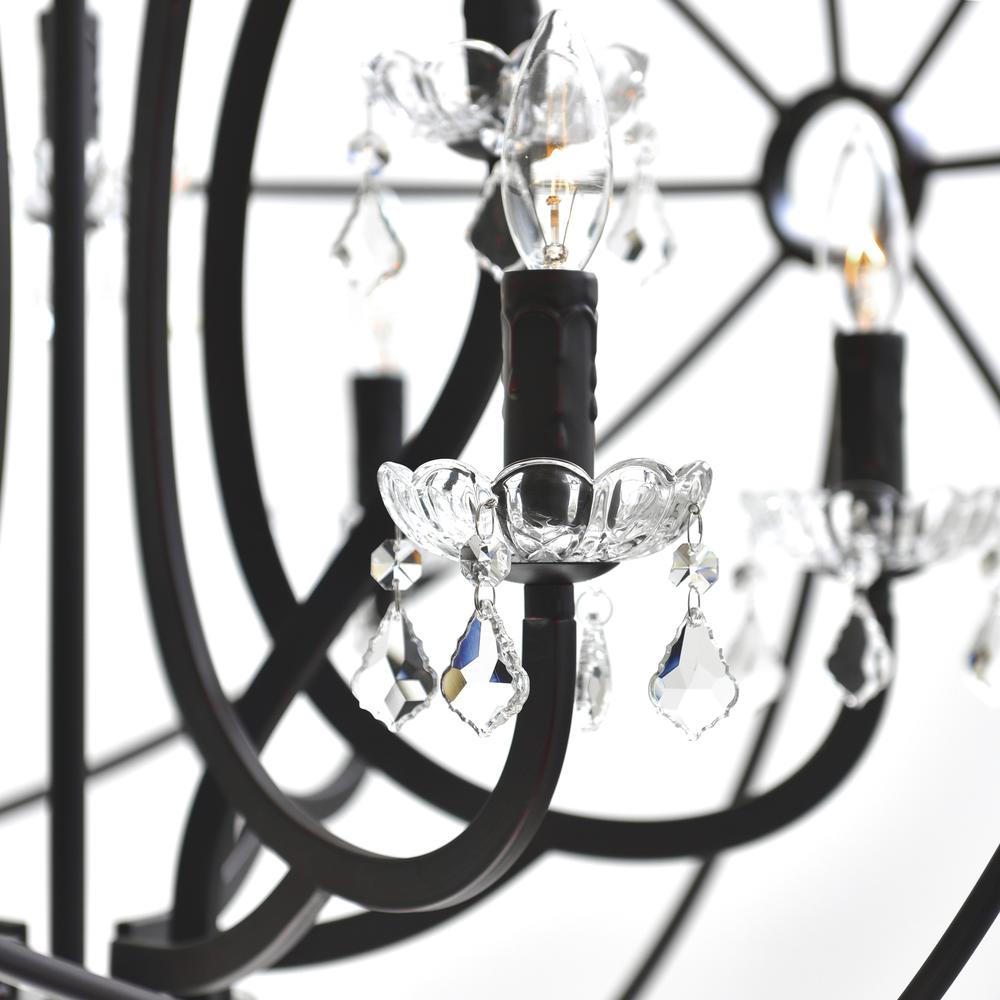 Campechia 12 Light Up Chandelier With Brown Finish. Picture 3