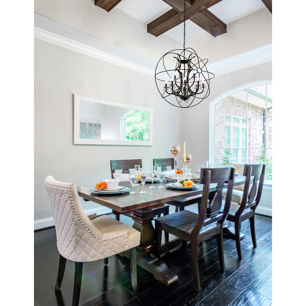 Campechia 12 Light Up Chandelier With Brown Finish. Picture 8