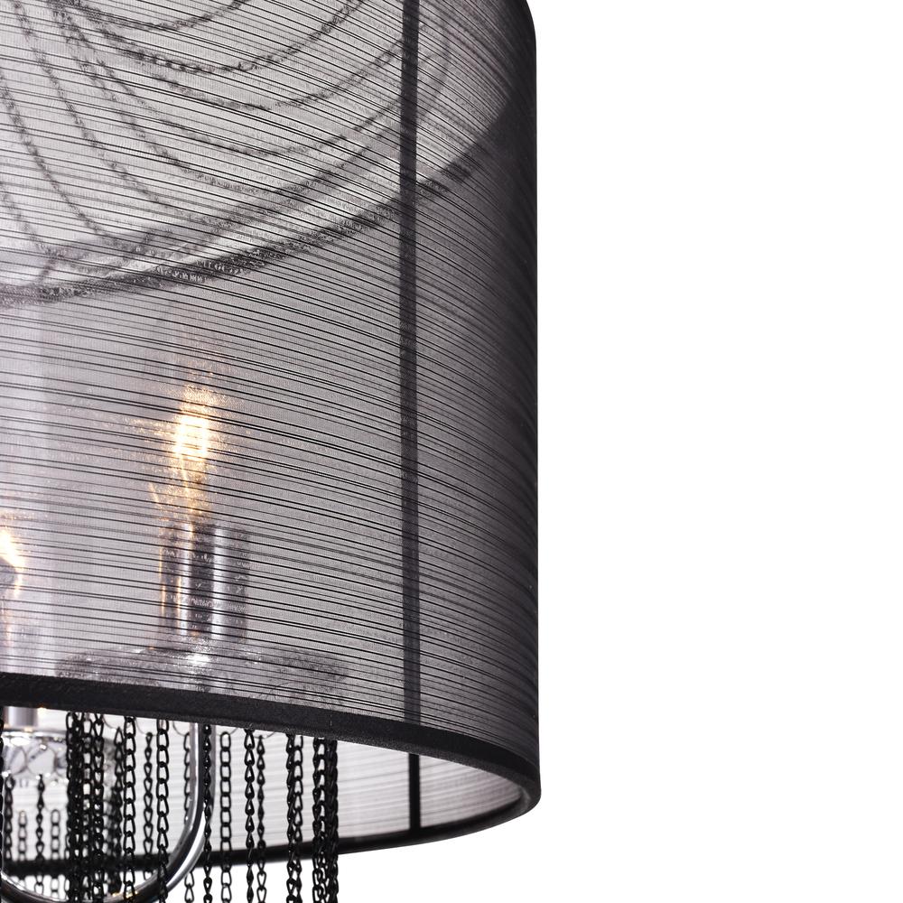 Amelia 6 Light Drum Shade Chandelier With Chrome Finish. Picture 5