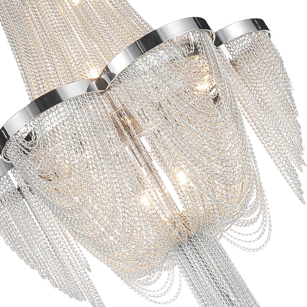 Taylor 7 Light Down Chandelier With Chrome Finish. Picture 3