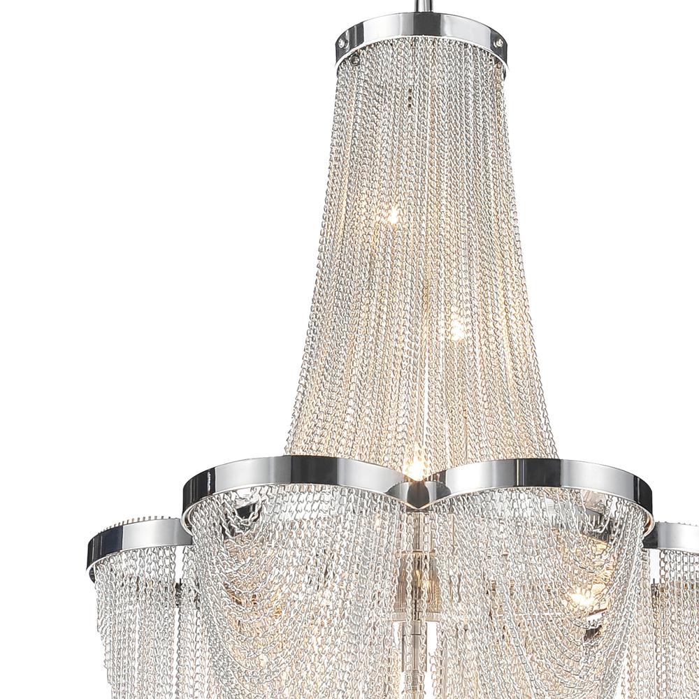 Taylor 7 Light Down Chandelier With Chrome Finish. Picture 4