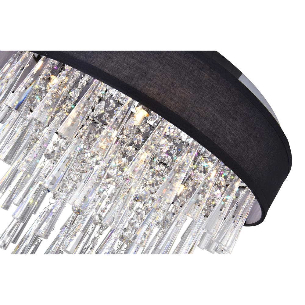 Franca 8 Light Drum Shade Flush Mount With Chrome Finish. Picture 3