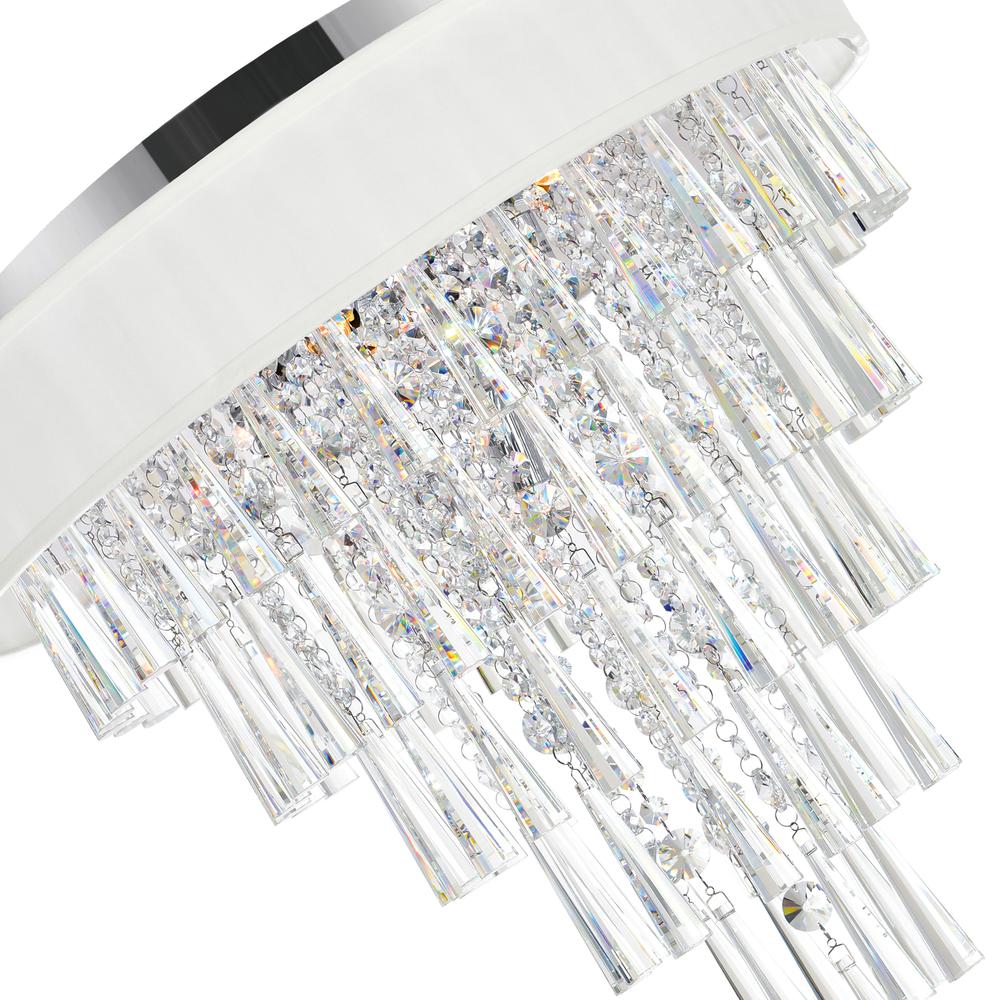 Franca 8 Light Drum Shade Flush Mount With Chrome Finish. Picture 2