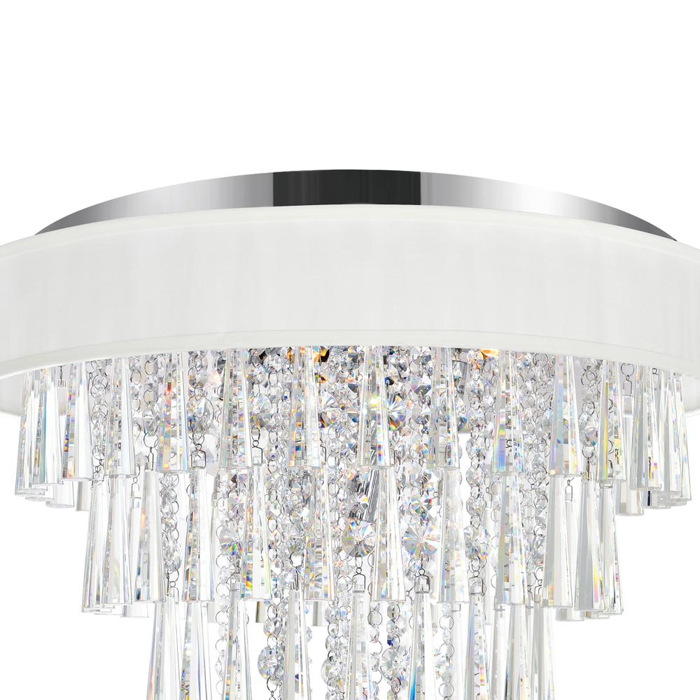 Franca 8 Light Drum Shade Flush Mount With Chrome Finish. Picture 4
