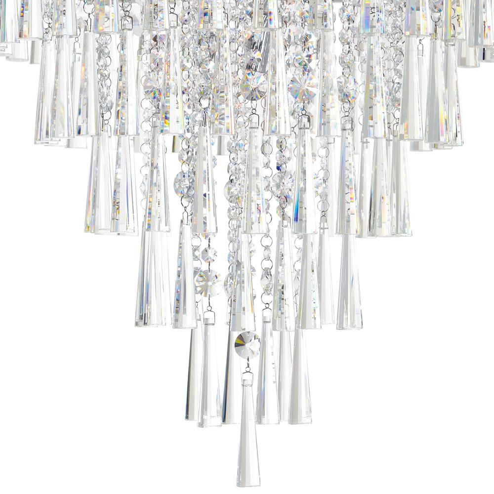 Franca 8 Light Drum Shade Flush Mount With Chrome Finish. Picture 5