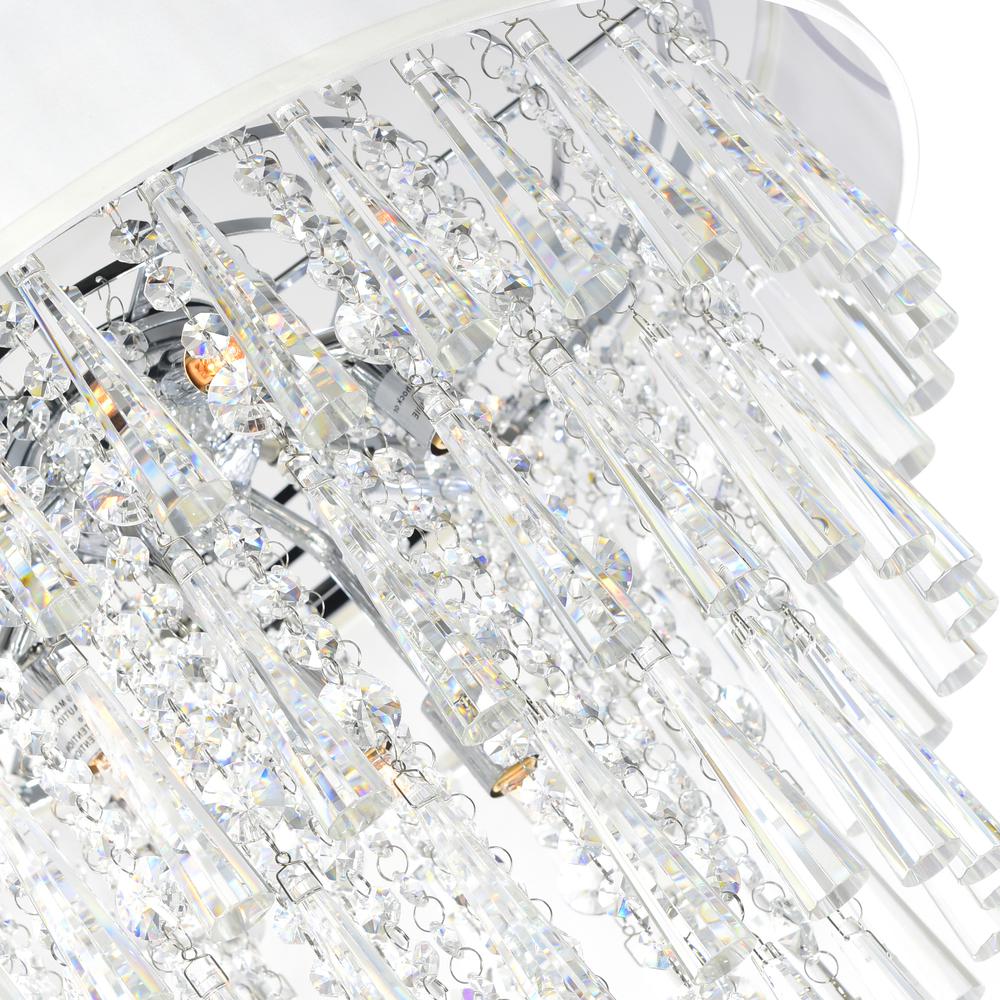 Franca 8 Light Drum Shade Chandelier With Chrome Finish. Picture 3