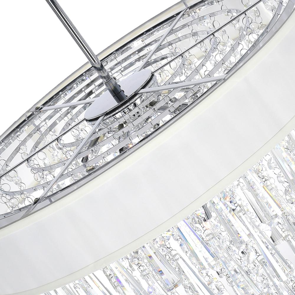 Franca 8 Light Drum Shade Chandelier With Chrome Finish. Picture 4