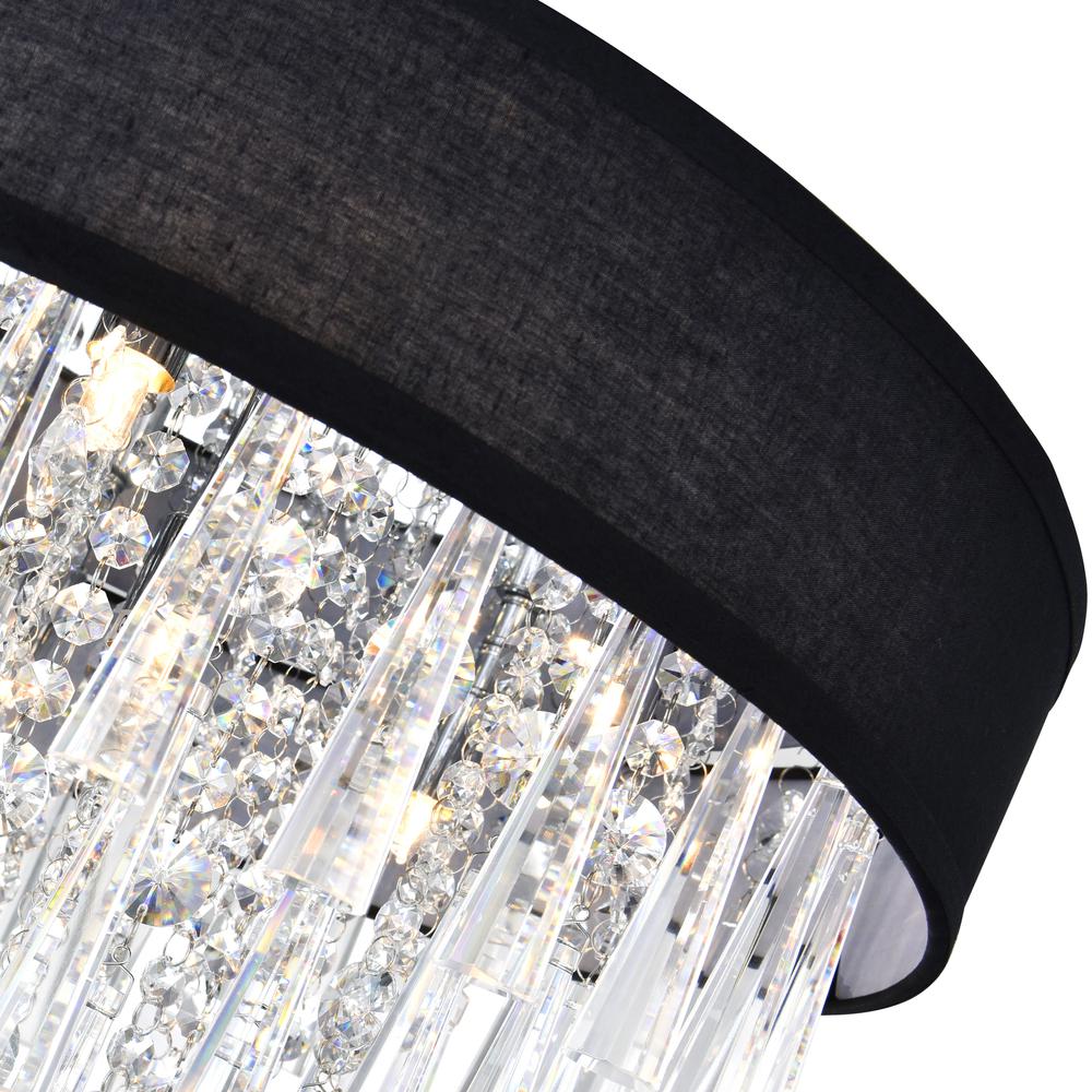 Franca 8 Light Drum Shade Chandelier With Chrome Finish. Picture 3