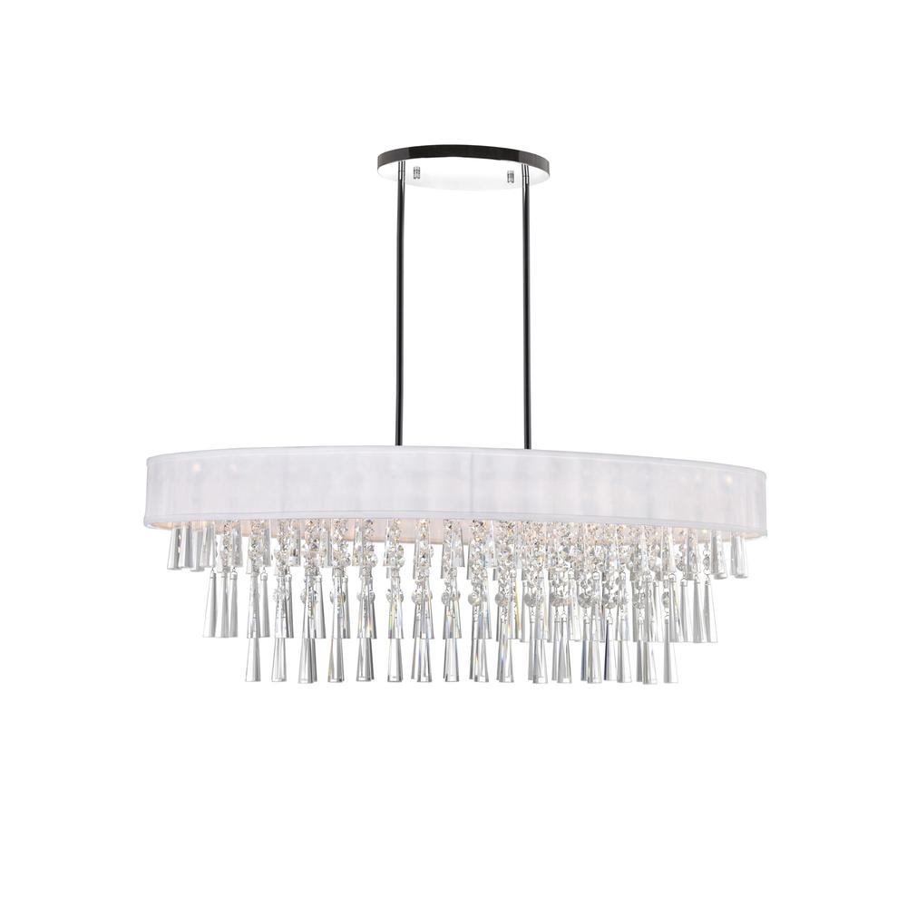 Franca 8 Light Drum Shade Chandelier With Chrome Finish. Picture 1