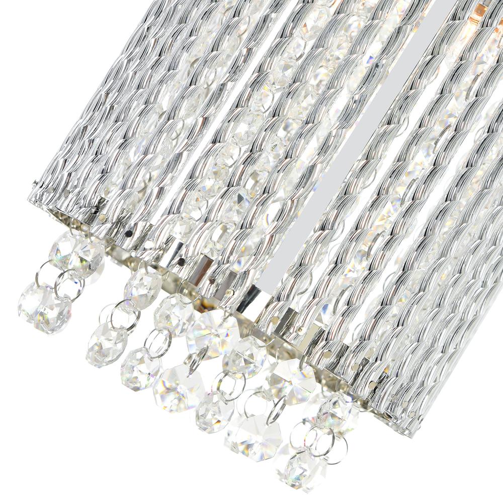 Claire 2 Light Drum Shade Mini Pendant With Chrome Finish. Picture 4
