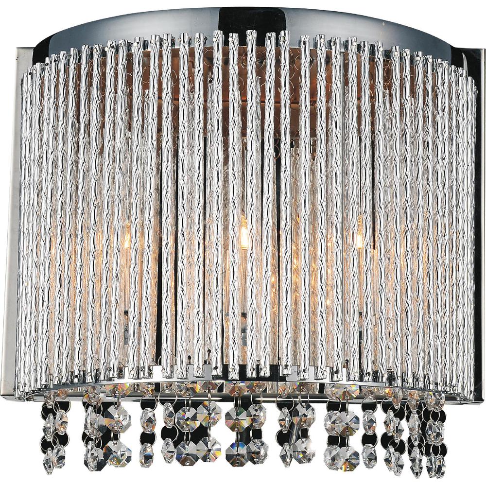 Claire 3 Light Wall Sconce With Chrome Finish. Picture 1