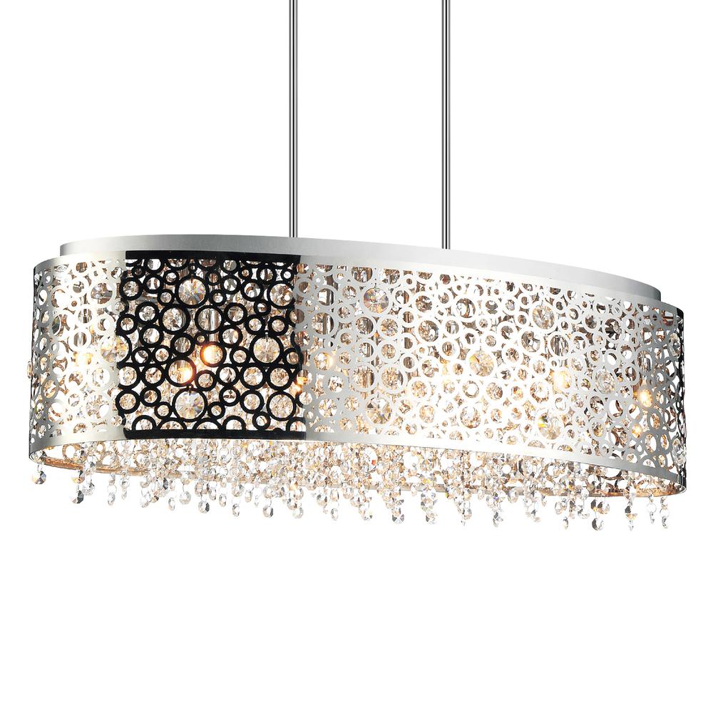 Bubbles 11 Light Drum Shade Chandelier With Chrome Finish. Picture 2