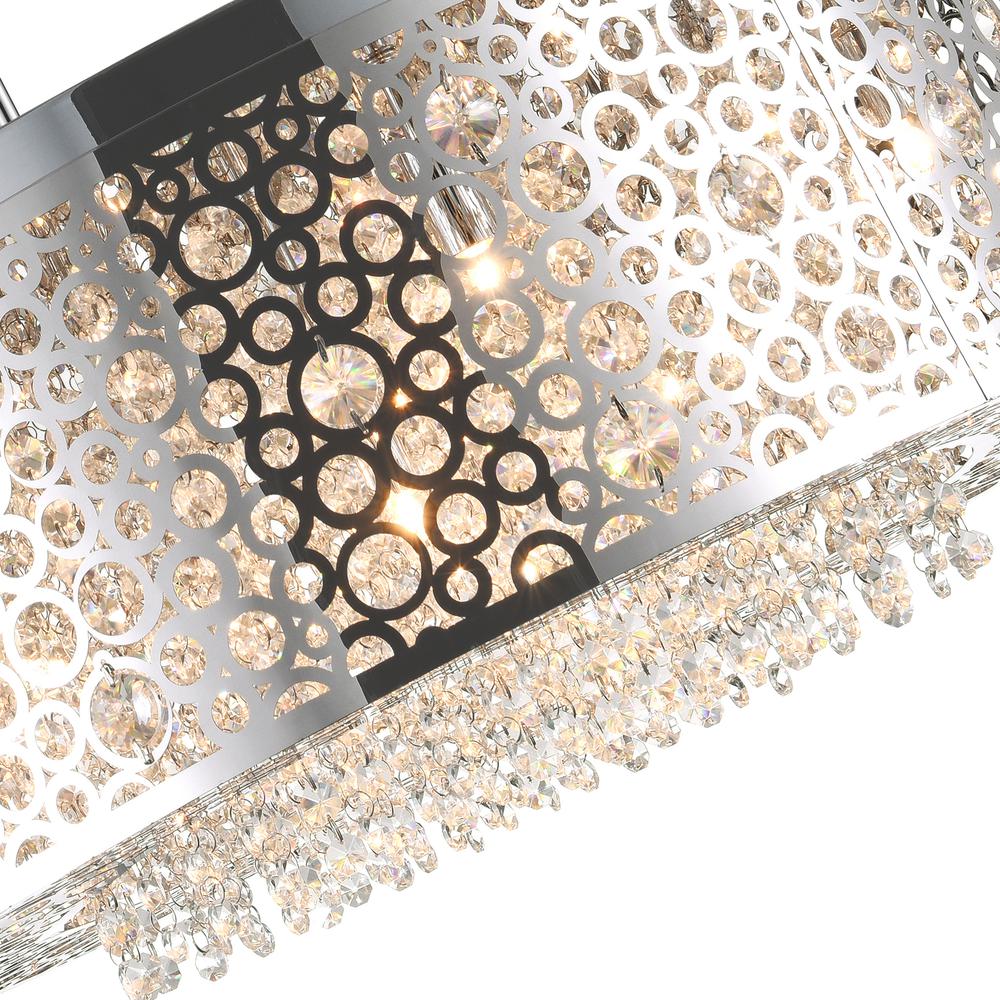 Bubbles 11 Light Drum Shade Chandelier With Chrome Finish. Picture 4