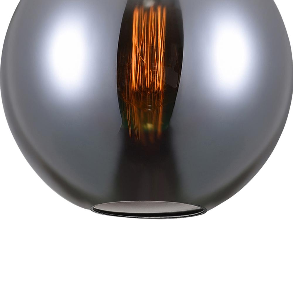 Glass 1 Light Down Mini Pendant With Smoke Finish. Picture 4