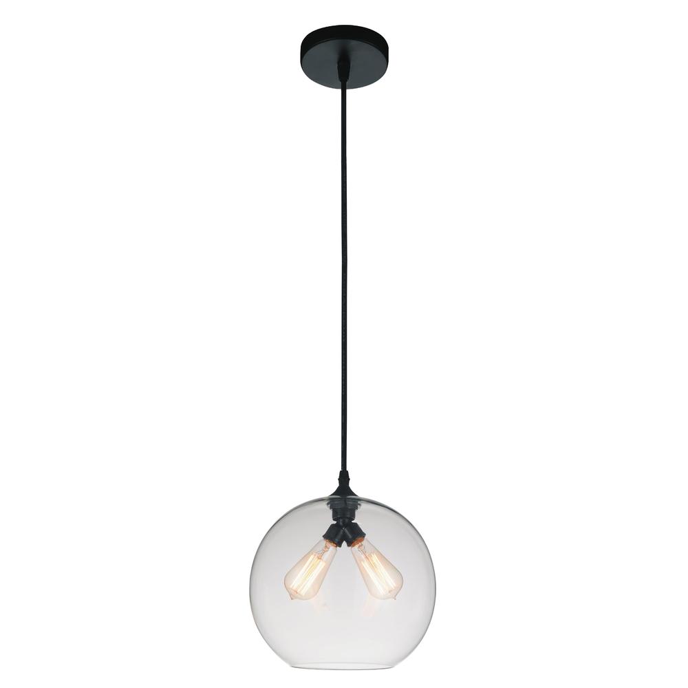 Glass 2 Light Down Mini Pendant With Finish. Picture 2