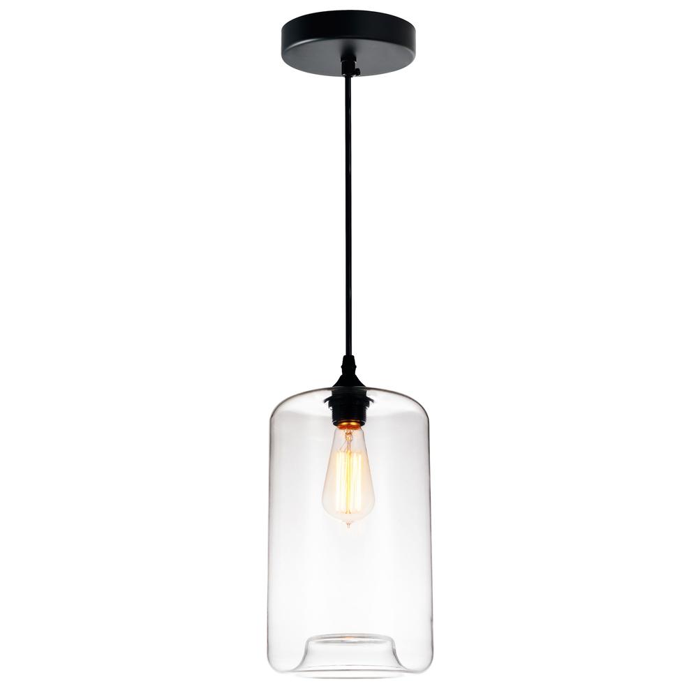 Glass 1 Light Down Mini Pendant With Clear Finish. Picture 1