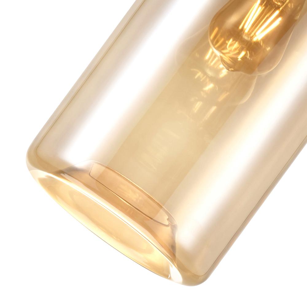 Glass 1 Light Down Mini Pendant With Cognac Finish. Picture 4