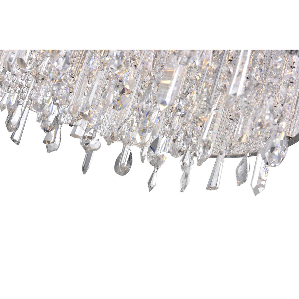Benson 14 Light Drum Shade Flush Mount With Chrome Finish. Picture 3