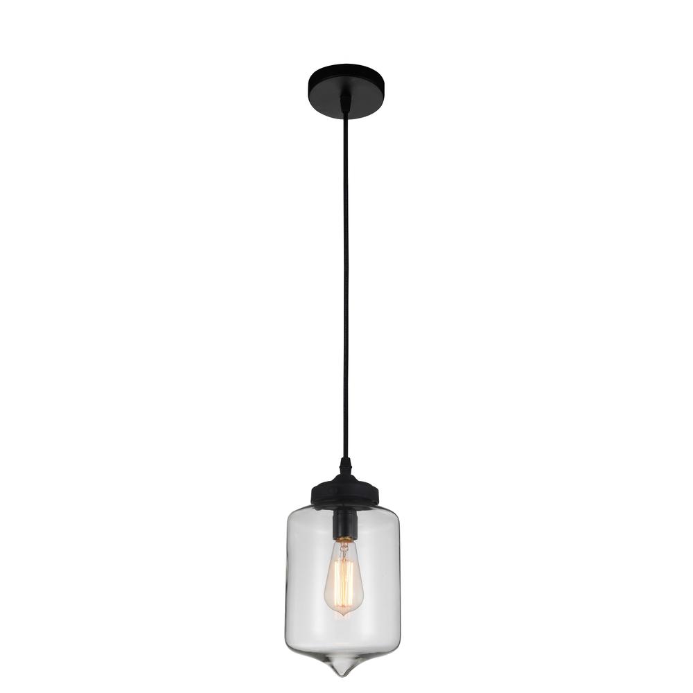 Glass 1 Light Down Mini Pendant With Clear Finish. Picture 2