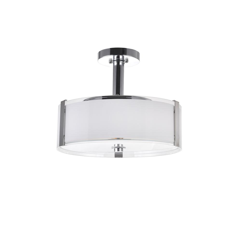 Lucie 3 Light Drum Shade Chandelier With Chrome Finish. Picture 1