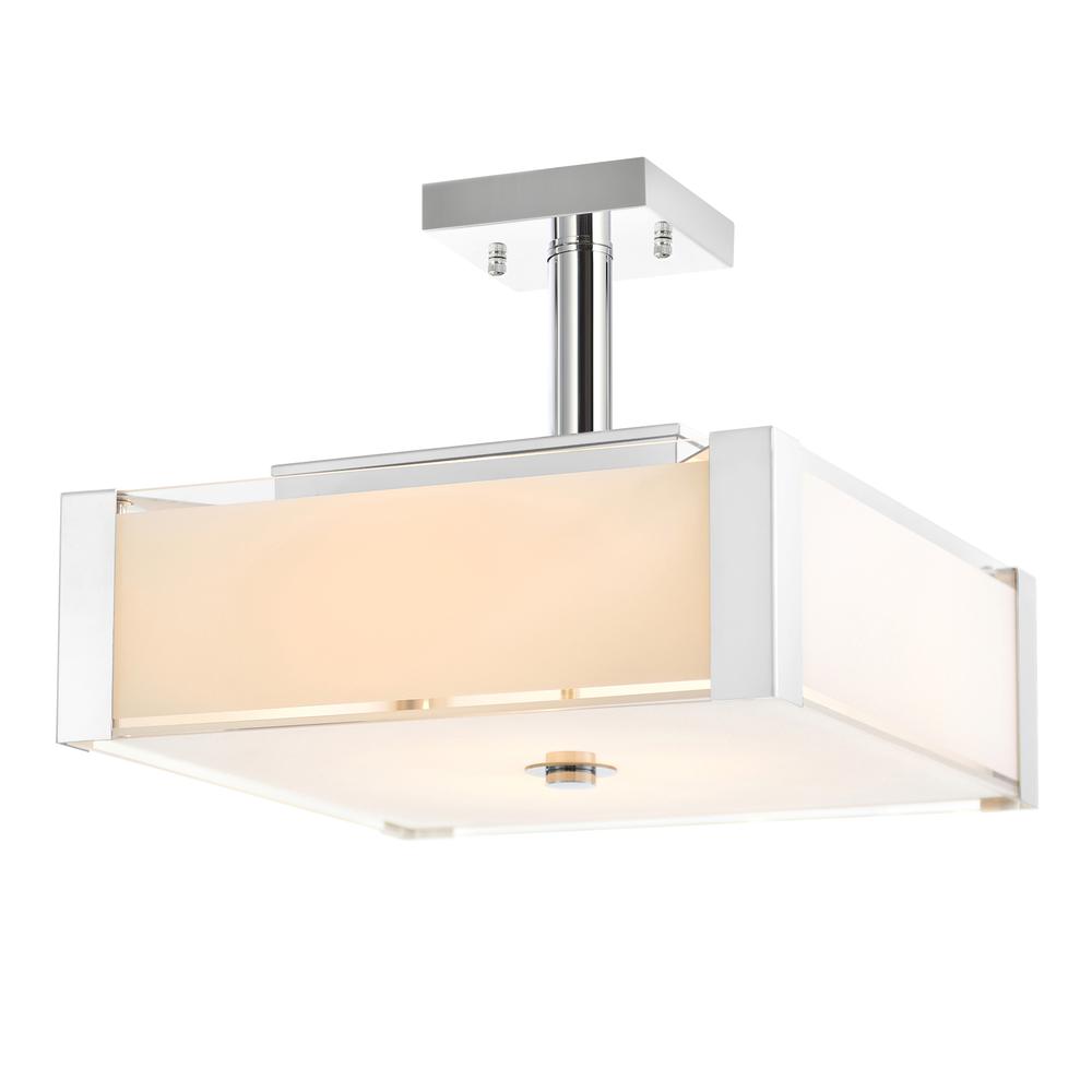 Lucie 3 Light Drum Shade Chandelier With Chrome Finish. Picture 1