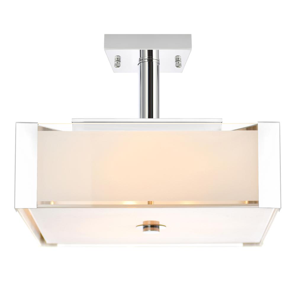 Lucie 3 Light Drum Shade Chandelier With Chrome Finish. Picture 2