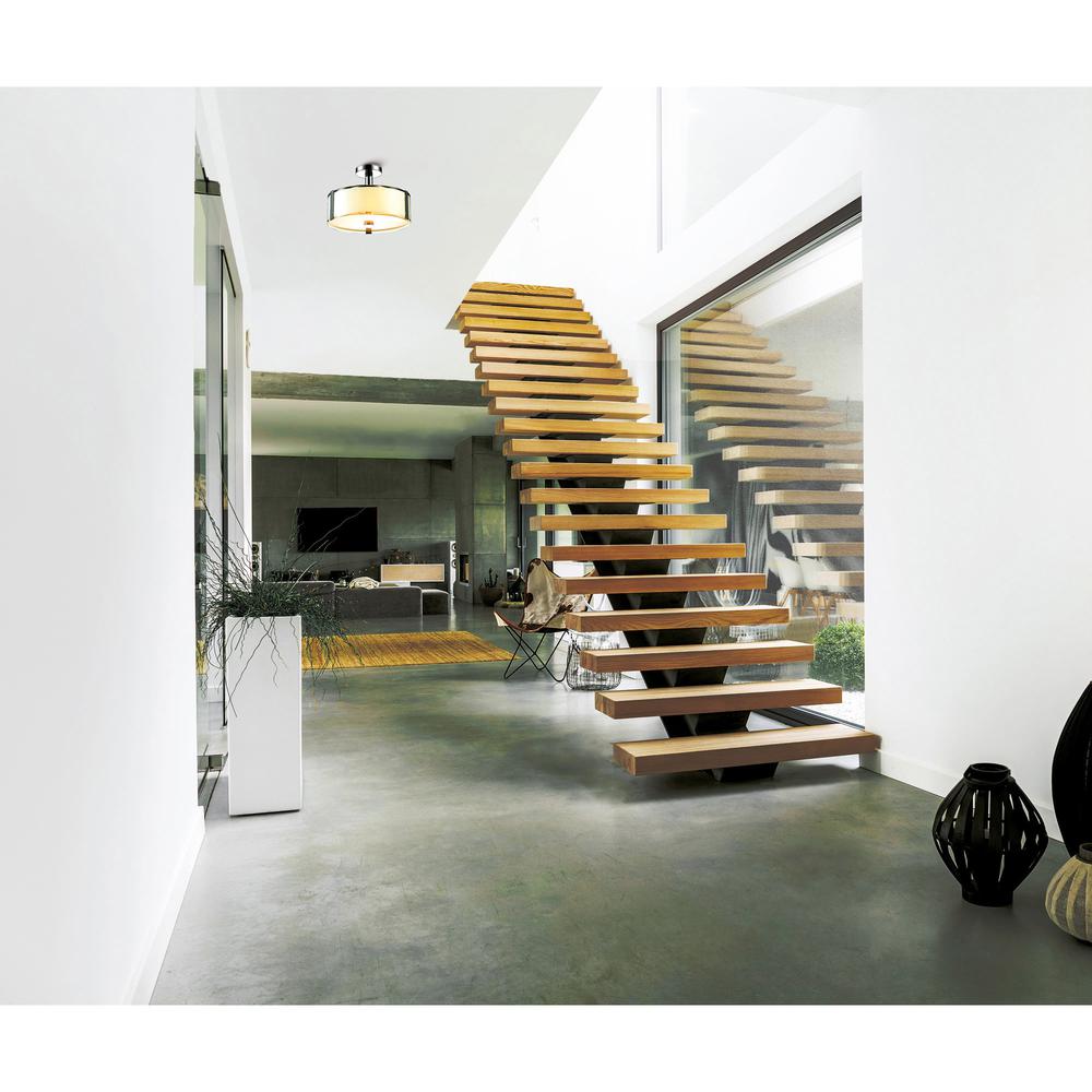 Lucie 4 Light Drum Shade Chandelier With Chrome Finish. Picture 7
