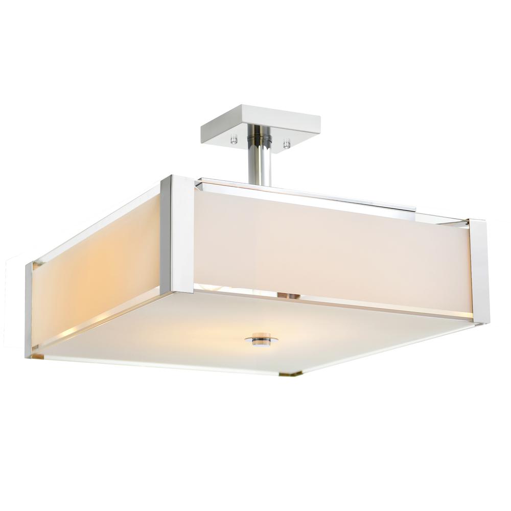 Lucie 4 Light Drum Shade Chandelier With Chrome Finish. Picture 1