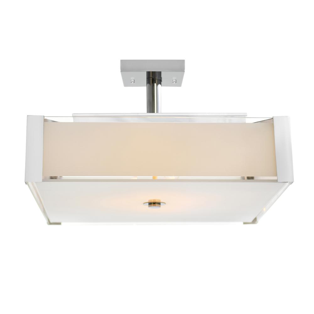 Lucie 4 Light Drum Shade Chandelier With Chrome Finish. Picture 2